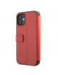 Ferrari iPhone 12 mini leather case Perforated Red