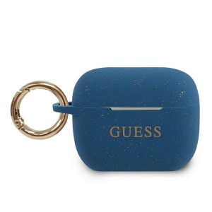 Guess AirPods Pro Silicone Glitter blue Cover / Case