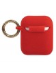 Guess AirPods 1 / 2 Silicone Glitter red Cover / Case
