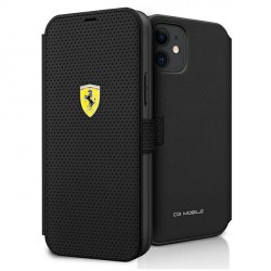 Ferrari Cover Case iPhone 12 mini perforated black