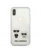 Karl Lagerfeld iPhone X / Xs Case / Cover Karl & Choupette Transparent KLHCPXCKTR