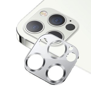 USAMS camera lens glass iPhone 12 Pro Max metal silver