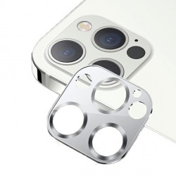 USAMS Kameraobjektiv Glas iPhone 12 Pro Metall silber