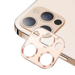 USAMS Kameraobjektiv Glas iPhone 12 Pro Metall gold