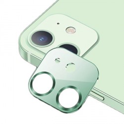 USAMS Kameraobjektiv Glas iPhone 12 Metall grün