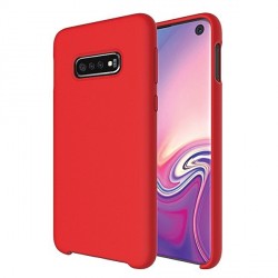 Premium Liquid Silicon Samsung S21 + Plus Case Cover Red