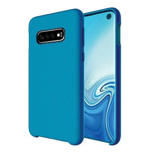 Premium Liquid Silicon Samsung S21 Case Cover Hülle blau