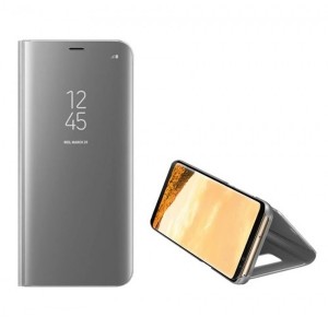 Clear View Handytasche Samsung S21+ Plus Silber