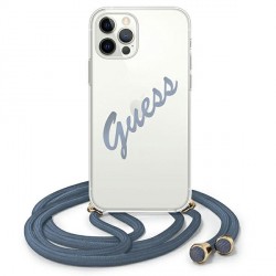 Guess iPhone 12 Pro Max Case / Cover Transparent Cord Vintage