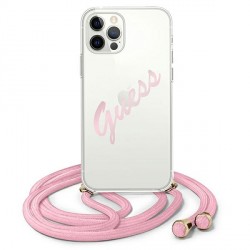 Guess iPhone 12 / 12 Pro Case / Cover Transparent Cord Vintage