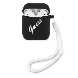 Guess AirPods 1 / 2 Cover / Case / Hülle schwarz Vintage