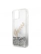 Guess iPhone 12 Pro Max Case / Cover Glitter Vintage Script silver