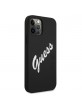 Guess iPhone 12 Pro Max Case / Cover Silicone Script Vintage black