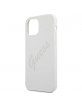 Guess iPhone 12 Pro Max Case / Cover Silicone Script Vintage white
