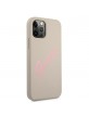 Guess iPhone 12 Pro Max case / cover silicone script vintage beige