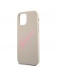 Guess iPhone 12 Pro Max case / cover silicone script vintage beige