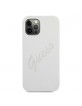 Guess iPhone 12 / 12 Pro Case / Cover Silicone Script Vintage white GUHCP12MLSVSCR