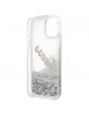 Guess iPhone 12 mini Case / Cover glitter vintage script silver