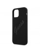 Guess iPhone 12 mini Case / Cover silicone script vintage black