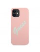 Guess iPhone 12 mini Case / Cover silicone Script Vintage rose