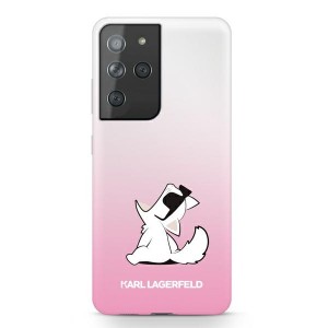 Karl Lagerfeld Samsung S21 Ultra Hülle Choupette Fun Pink KLHCS21LCFNRCPI
