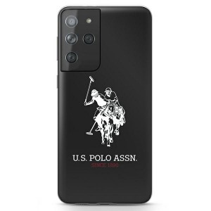 US Polo Samsung S21 Ultra Shiny Big Logo Case black