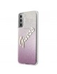 Guess Samsung S21 + Plus Case Glitter Gradient Script Pink