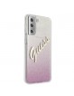 Guess Samsung S21 + Plus Case Glitter Gradient Script Pink