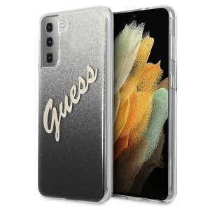 Guess Samsung S21 Case Glitter Gradient Script Black
