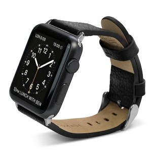 X-Doria Lux Echtleder Armband Apple Watch 38mm schwarz
