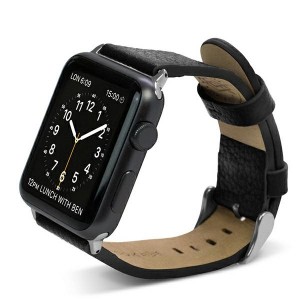 X-Doria Lux genuine leather strap Apple Watch 42mm black