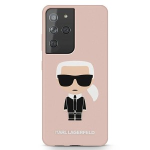 Karl Lagerfeld Samsung S21 Ultra Hülle Silikon Iconic Rose / Pink KLHCS21LSLFKPI