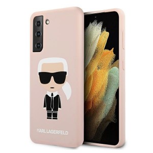 Karl Lagerfeld Samsung S21 + Plus Case Silicone Iconic Rose / Pink KLHCS21MSLFKPI