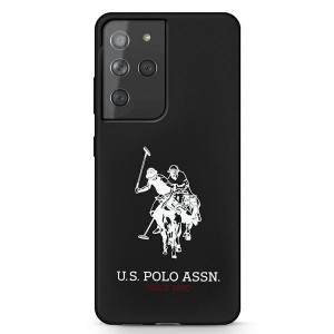 US Polo Samsung S21 Ultra Silikon Logo Hülle schwarz