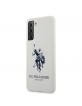 US Polo Samsung S21 + Plus silicone logo cover white