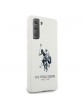 US Polo Samsung S21 silicone logo case white
