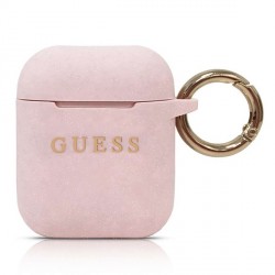 Guess Airpods 1 / 2 Silicon Glitter Cover Case Rose