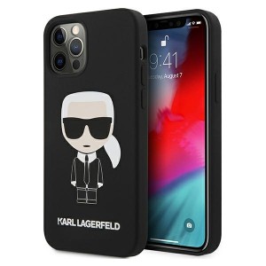 Karl Lagerfeld iPhone 12 Pro Max Hülle / Case / Cover Silicone Iconic Schwarz