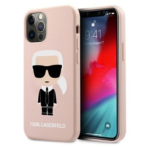 Karl Lagerfeld iPhone 12 Pro Max Hülle / Case / Cover Silicone Iconic rose KLHCP12LSLFKPI