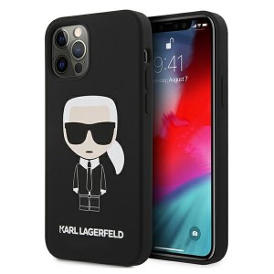 Karl Lagerfeld iPhone 12 / 12 Pro Case / Cover Silicone Iconic Black