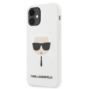 Karl Lagerfeld iPhone 12 mini Case / Hülle / Cover Silikon Head Weiß KLHCP12SSLKHWH