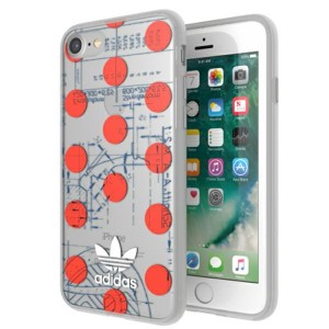 Adidas iPhone SE 2020 / 8 / 7 Case / Cover OR Clear Red