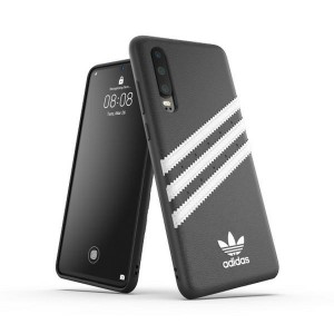 Adidas Huawei P30 OR Moulded PU Case Cover Hülle schwarz / weiß