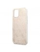 Guess iPhone 12 Mini 4G Glitter Hülle Case Cover Gold