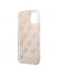 Guess iPhone 12 Mini 4G Glitter Hülle Case Cover Gold