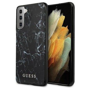 GUESS Samsung S21+ Plus Cover Case Hülle Marble schwarz GUHCS21MPCUMABK