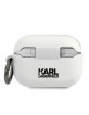 Karl Lagerfeld silicone case Ikonik AirPods Pro white