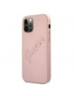 Guess iPhone 12 Pro Max Hülle Pink Saffiano Vintage