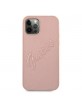 Guess iPhone 12 Pro Max Hülle Pink Saffiano Vintage