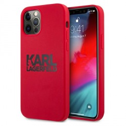 Karl Lagerfeld iPhone 12/12 Pro silicone case Stack Logo red